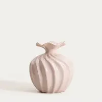 Homla - Wazon - AURELIA - 16,5x16,5x19 cm - Beige