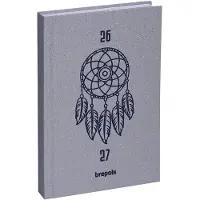 Brepols agenda 2026-2027 - MAGIC - Schoolagenda - 1 dag per pagina - Glitterende omslag - Dagoverzicht - Grijs - 11.5 x 16.9 cm