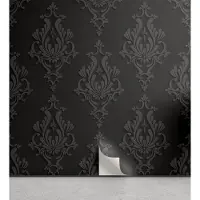 Abakuhaus donkergrijs afpelbaar en kleefbehang voor thuis, zelfklevende keukenaccent in de woonkamer, 33 cm x 180 cm, Coke Grey Dimgrey