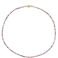 Cavill - Lange Halsketting 925 Sterling Zilver Verguld - Facet Spinel 18,65 ct - Modieus & Elegant - Sieraden voor Dames 45 cm