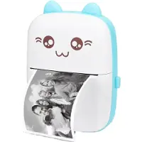 DNA Mini Printer - Draadloze Pocket Fotoprinter voor Smartphone - Compacte Label- & Fotoprinter - Wit - 16cm x 14cm x 7cm