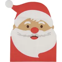 Clayre & Eef Servetten Papier Set van 20 Kerstman 33x33 cm Rood Papier