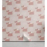 KOZMOS TEKSTİL VE GERİ DÖNÜŞÜM SANAYİ TİCARET LİMİTED ŞİRKETİ Dog Peelable & Adhesive Wallpaper voor thuis, Zelfklevende Woonkamer Keuken Accent, 33 cm x 250 cm, Donker Salmon White