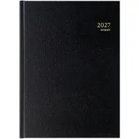 Brepols bureau agenda 2027 - BREMAX 2 [0.002] - SANTEX - Bureau agenda - 1 dag op 2 pagina's - Dagoverzicht - Zwart - 21 x 29 cm