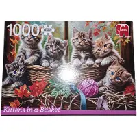 Jumbo Puzzel Kittens in a Basket 1000 stukjes