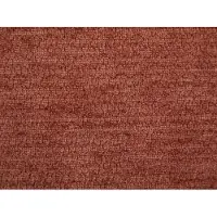 Vente-unique Poef in terracottakleurige chenillestof KUMBODA L 41 cm x H 43.5 cm x D 41 cm