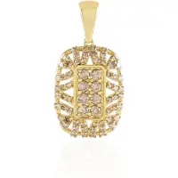Cavill - Zilveren Hanger met 68 I2 Champagne Diamanten (0,54 ct) - 925 Zilver - Briljant geslepen Afrikaanse diamanten - Luxe Dames Sieraad