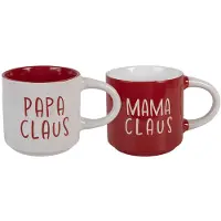 Clayre & Eef Mok Set van 2 400 ml Wit Porselein