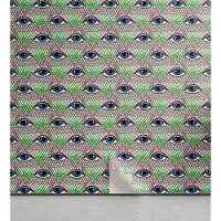 Abakuhaus Psychedelisch aftrekbaar en zelfklevende behang voor thuis, zelfklevende woonkamer-keukenaccent, 33 cm x 250 cm, fuchsia groen en blauw