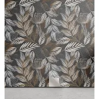 KOZMOS TEKSTİL VE GERİ DÖNÜŞÜM SANAYİ TİCARET LİMİTED ŞİRKETİ Vintage aftrekbaar en zelfklevende behang voor thuis, zelfklevende woonkamerkeuken accent, 33 cm x 250 cm, bruine grijze kokosnoot