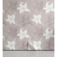 Abakuhaus aftrekbare en lijmbehang voor thuis, draaiende lijnen, zelfklevende woonkamerkeukenaccent, 33 cm x 250 cm, warm taupe en wit