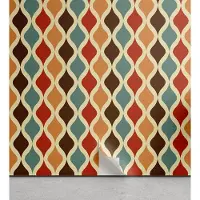 Abakuhaus Retro peelbare en zelfklevende behang voor thuis, zelfklevende woonkamerkeukenaccent, 33 cm x 90 cm, mosterdroodblauw