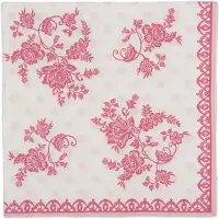 Clayre & Eef Servetten Papier Set van 20 33x33 cm Wit Papier