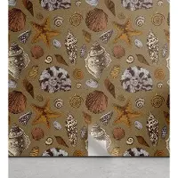 Abakuhaus Ocean peelbare en zelfklevende behang voor thuis, onderwaterdieren, zelfklevende woonkamerkeuken accent, 33 cm x 90 cm, gember-kaneel cacao