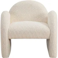 Vente-unique Kinderfauteuil in beige boucléstof MOSALO
