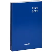 Brepols agenda 2026-2027 - CLASSIC FLEXI - Schoolagenda - 1 dag per pagina - Soepele omslag - Dagoverzicht - Blauw - 11.5 x 16.9 cm