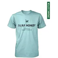 Surf Monkey - biologisch katoen T-shirt -heren- Ijs