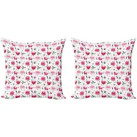 Abakuhaus Bloemenkussenhoes – 2x40x40 cm – Dubbelzijdig bedrukt – Microvezel Roze