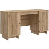 vidaXL Bureau Artisanaal eiken Bewerkt hout 142,5 x 50 x 75 cm