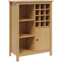 vidaXL Wijnkast HILL Honing bruin 79.5 x 40 x 107.5 cm