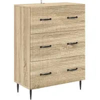 vidaXL Ladekast Sonoma Eiken 66 x 34,5 x 89,5 cm Bewerkt hout