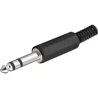 Goobay 6.35 mm jack plug | M | (Stereo, Trekontlasting, 3-polig)