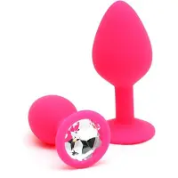 Rimba - Berlin - Bling Buttplug - Set Met 2 Buttplugs Met Kristal - Roze