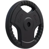 Gorilla Sports Halterschijf 10 kg Gripper Gietijzer Rubber Coating - 30/31 mm