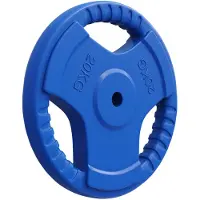 Gorilla Sports Halterschijf 20 kg Gripper Gietijzer Rubber Coating - 30/31 mm