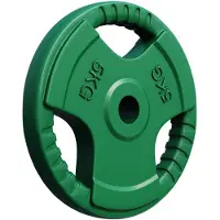 Gorilla Sports Halterschijf 5 kg Gripper Gietijzer Rubber Coating - 30/31 mm