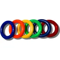 MD Sport MDsport - Luchtgevulde Ringen set van 6 - Ring hockey - Luchtring - Gym ring - Rubber ring- 6 kleuren - Luchtgevulde ring
