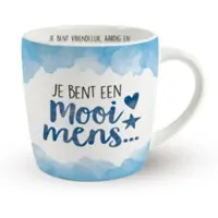 Miko Enjoy Mok - Mooi Mens | Koffie beker (wit en multicolor)
