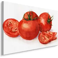 Karo-art Schilderij - Tomaten (print op canvas), rood/wit, 4 maten, premium print