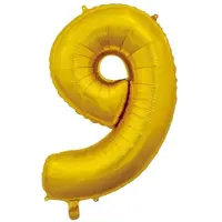 Wefiesta Cijferballon 9 Folie 66 Cm Goud