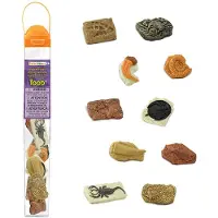 Safari speelset Ancient fossils Toob junior bruin/grijs 10 delig