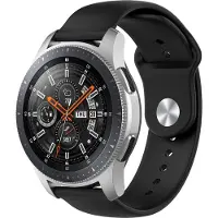 123Watches siliconen sport band - zwart - 18mm - ML - Geschikt voor Garmin Vivoactive 4S / Venu 2S / Venu 3S / Vivomove 3s / Overige smartwatches met 18mm bandje