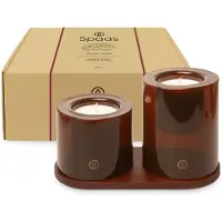 Spaas Delight Geurkaarsen Geschenkset - Premium Giftset - Pompelmoes en Pioenrozen - Sunset Spark - circa 40u