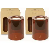 Spaas Delight Geurkaars in glas - Set van 2 Geurkaarsen - Zwarte bessen en Rozen - Large - circa 40u - Beaming Bliss