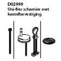 Pressalit Uni scharnierset met kantelbev. v/delight en calmo RVS