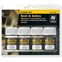 Vallejo Modelbouwdecoratie - 73193 Soot - Ashes - Pigment set Effecten set
