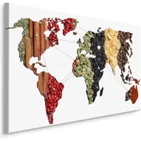 Karo-art Schilderij - Wereld in specerijen, multi-gekleurd, Scherp geprijsde wanddecoratie