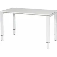 Schaffenburg Verstelbaar Bureau - Domino 120x60 grijs - wit frame