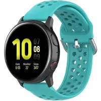 123Watches Vantage M / Grit X Silicone Dubbel Gesp Band - Maat 22mm - Groenblauw - Geschikt Voor Polar - Horlogeband - Armband - Polsband