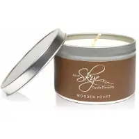 Isle of skye candle company Geurkaars Wooden Heart Blikje - 30 uur - Sojawas - Isle of Skye Candle