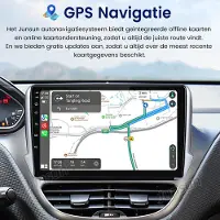 Junsun Autoradio - Geschikt voor Peugeot 2008/208 2012-2018, - Android 15 - 6+128 GB - Draadloze CarPlay & Android Auto - Ccta-Core & GPS Navi & SWC & Bluetooth & Wifi 4G KAM