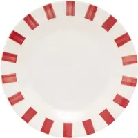 Secret De Gourmet Chéri Plat bord Ø19cm - Set van 6 stuks - Wit/Rood