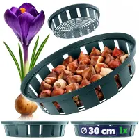 Kadax plantmand Ø 30 cm voor bloembollen, kunststof plantenbak, woelmuizenbescherming voor tulpen, narcissen en andere bolgewassen, zaaibak