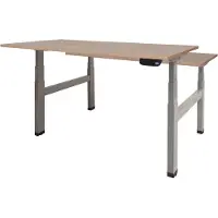 Schaffenburg Dextro Plus Duo Zit-sta-bureau Rechthoekig Kersen H-Frame 1.200 (B) x 800 (D) x 645 (H) mm Melamine