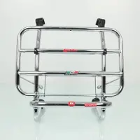 Faco Porte bagage pour scooter Piaggio 200 Vespa Pxe 1981 à 2001 chromé Neuf