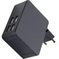 HN POWER HNP36-4USB USB-oplader 36 W 4x USB-A Zwart Binnen